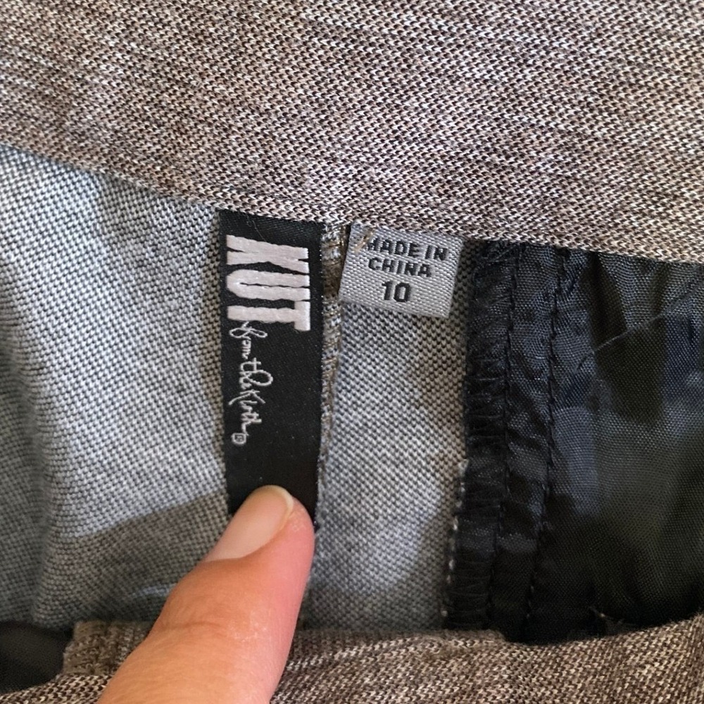 KUT from the Kloth Women Brown Heather Straight Leg Dress Pants SB10302 Size 10 - Picture 5 of 8